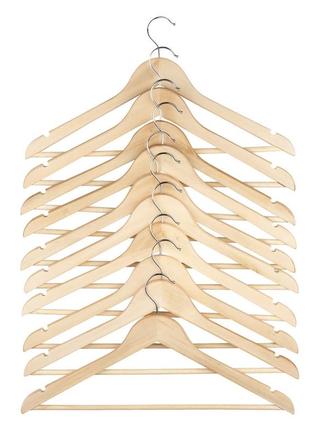 Вешалка деревянная 10 шт , дерево