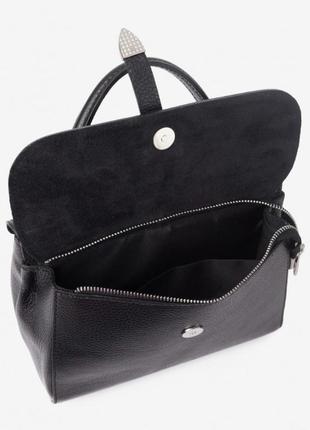 Сумка шкіряна жіноча чорна сумка жіноча італійська сумка шкіряна3 фото