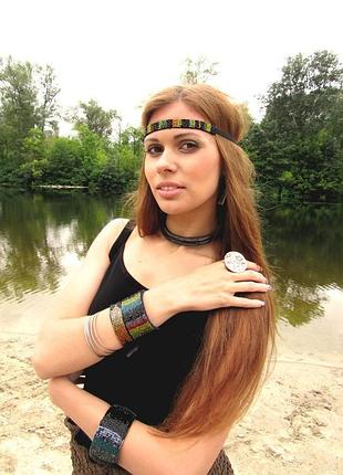 Дизайнерский бисерный браслет ручной работы5 фото