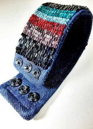 Дизайнерский бисерный браслет ручной работы4 фото