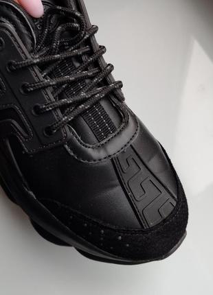 Жіночі кросівки versace chain reaction triple black вербаче5 фото