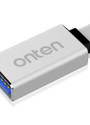 Переходник onten otg type-c to usb gray black adapter адаптер  co