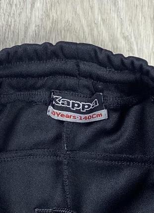 Kappa штаны 10yrs 140см детские спортивные чёрные с лого оригинал4 фото