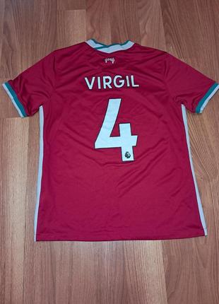 Футбольна футболка фк liverpool з гравцем virgil4 фото