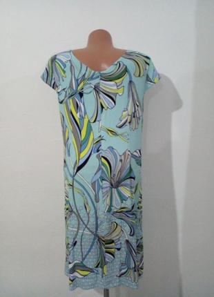 Платье в цветочный принт на трикотажной подкладке bianca4 фото