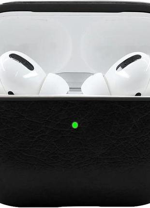 Кожаный чехол heyya panda pu для airpods pro, противоударный защитный чехол для airpods, водонепроницаемый