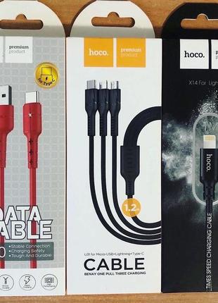 Кабель зарядка iphone xiaomi samsung micro usb huawei lightnin...