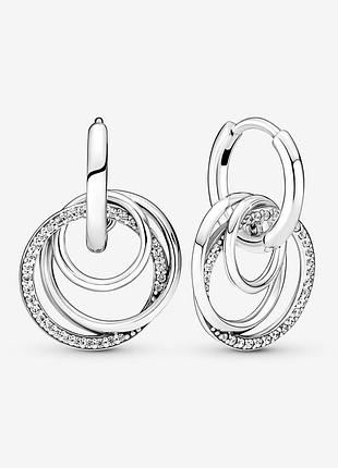 Срібні сережки-кільця   "сім'я  понад усе" 291156c01