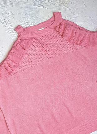 💝2+1=4 нежно-розовый свитер с открытыми плечами river island, размер 50 - 525 фото