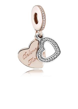 Серебряный шарм pandora    "любимая мама" 781883cz