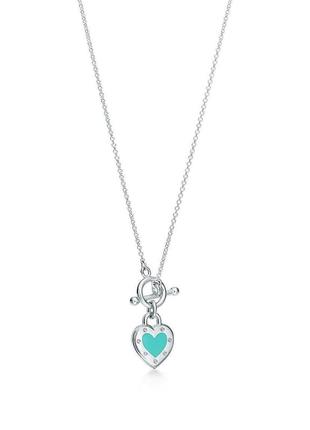 Срібна підвіска love heart tag tiffany & co