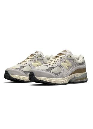 New balance 2002r light grey brown1 фото