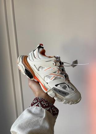 Баленсиага кроссовки balenciaga track 3.0 beige orange7 фото