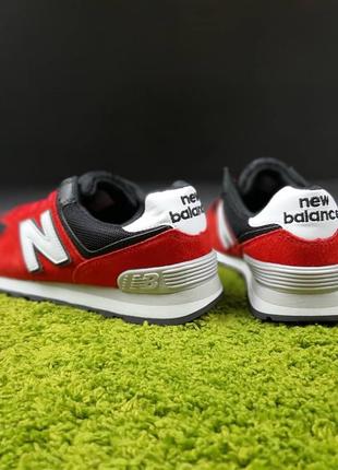 Чоловічі кросівки new balance 574 red нью беланс червоного кольору6 фото