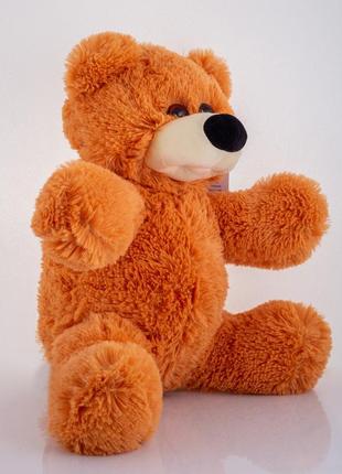 Мягкая игрушка медведь бублик 45 см медовый2 фото