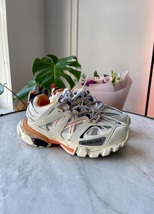 Баленсиага кроссовки balenciaga track 3.0 beige orange8 фото