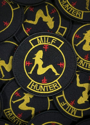 Шеврон "milf hunter" на липучці велкро ( патчі нашивки )