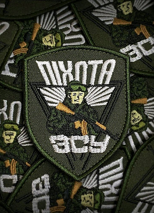 Шеврон "піхота" на липучці велкро ( патчі нашивки )