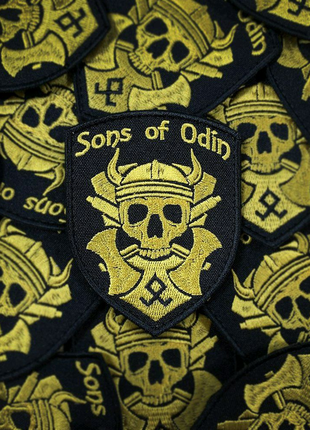 Шеврон "sons of odin" на липучці велкро (патчі, нашивки)