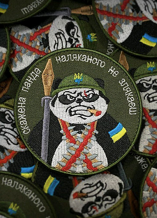 Шеврон "скажена панда" на липучці велкро (патчі, нашивки)