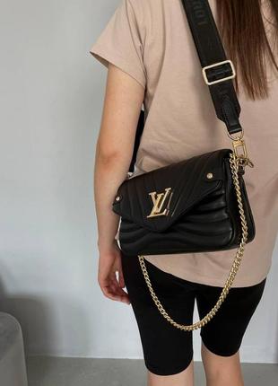 Louis vuitton new wave multi pochette black