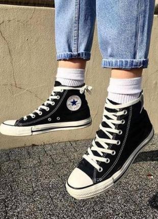 Кеды converse all star женские кеды конверсы хит весны кеды черно белые конверс3 фото