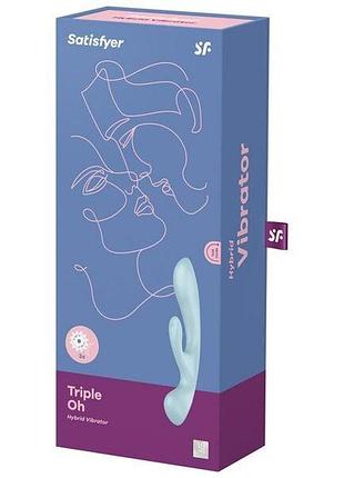 Вібратор-кролик satisfyer triple oh blue 4