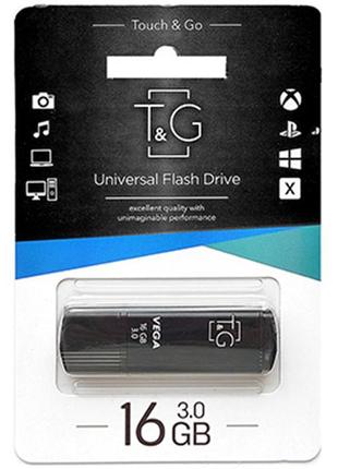 Флеш-накопитель usb flash 16gb t&g vega black