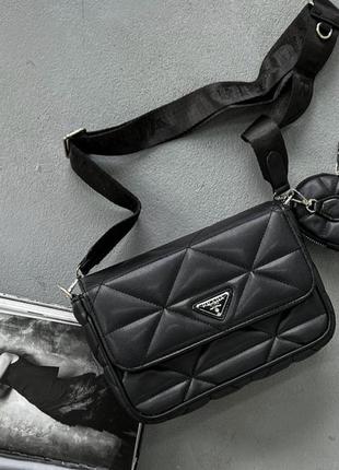 Prada re-nylon padded shoulder black2 фото