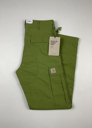 Штани карго carhartt wip regular cargo pants оригінал чоловічі хакі брюки i0158751 фото