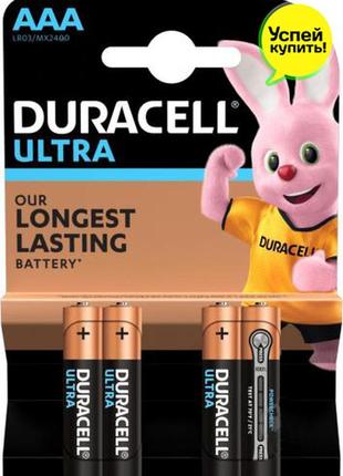 Батарейки duracell ultra mn2400 aaa (lr03, 286) 4 шт. бельгія