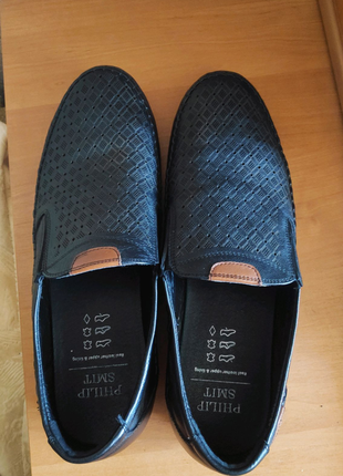 Шкіряні чоловічі туфлі philip smit мокасини 44 розмір (43)10 фото