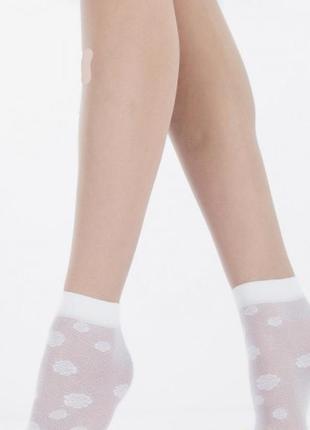 Капронові білі дитячі шкарпетки (арт. lnn-14)