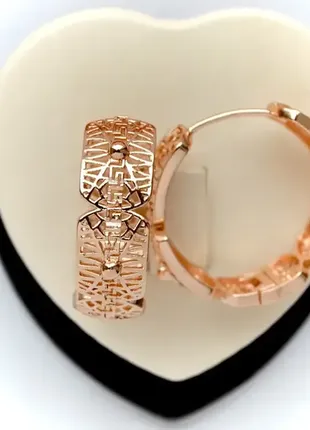 Серьги-кольца фирма xuping m&amp;l (медицинское золото)