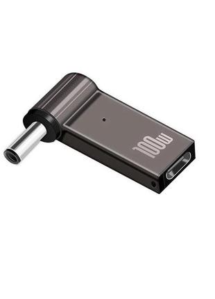 Переходник для зарядки ноутбука от повербанка 5.5x1.7mm , 100 вт usb type c, usb c