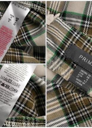 Брендовая юбка мини "primark" в клеточку. размер uk10/eur38.6 фото