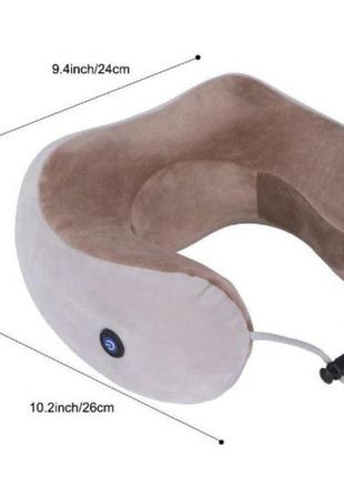 Дорожня подушка для шиї з масажем на батарейках u shaped3 фото