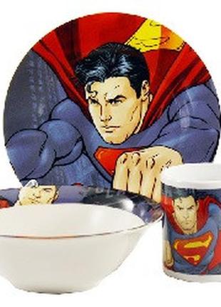 Набор детской посуды  супермен (15000)1 фото
