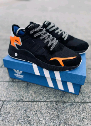 Чоловічі кросівки adidas jogger black orange (чорний)