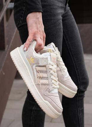 Adidas forum 84 low light pink beige off-white5 фото