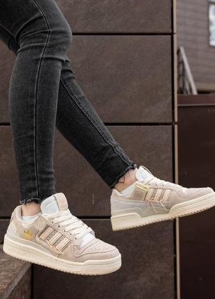 Adidas forum 84 low light pink beige off-white4 фото