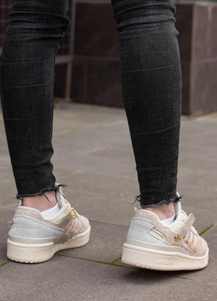 Adidas forum 84 low light pink beige off-white6 фото