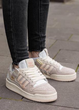 Adidas forum 84 low light pink beige off-white3 фото