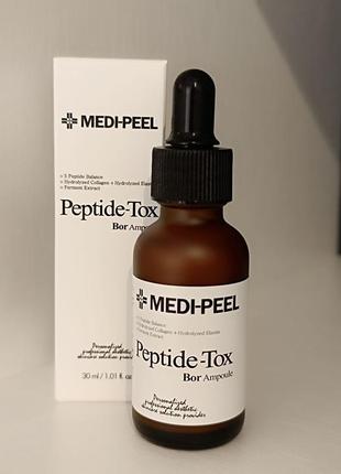 Антивозрастная сыворотка с лифтинг-эффектом medi-peel peptide-tox bor ampoule 30 мл1 фото