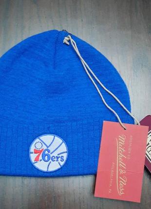 Зимняя шапка mitchell & ness fandom knit beanie hwc philadelphia 76ers