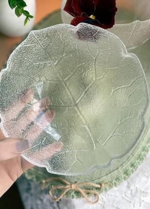 Миска тарілка глибока удароміцне скло капуста франція acrococ посуд капуста6 фото