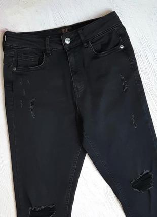💝2+1=4 базовые зауженные серо-черные джинсы скинни f&amp;f, размер 46 - 482 фото