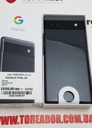 New google pixel 6a 128gb black neverlock +esim піксель гарантія