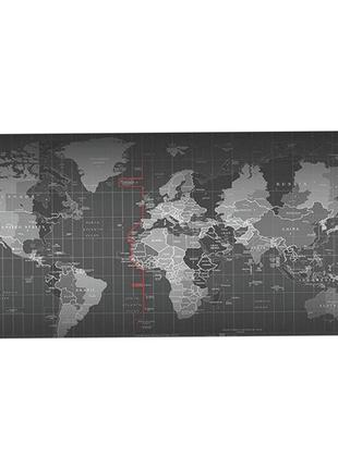 Ігрова поверхня 700х300 килимок для комп'ютерної миші карта світу