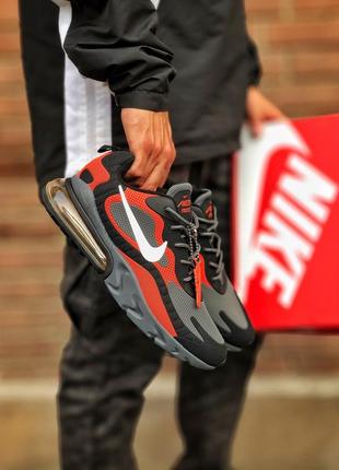 Крутые мужские кроссовки nike air max 270 react серые1 фото